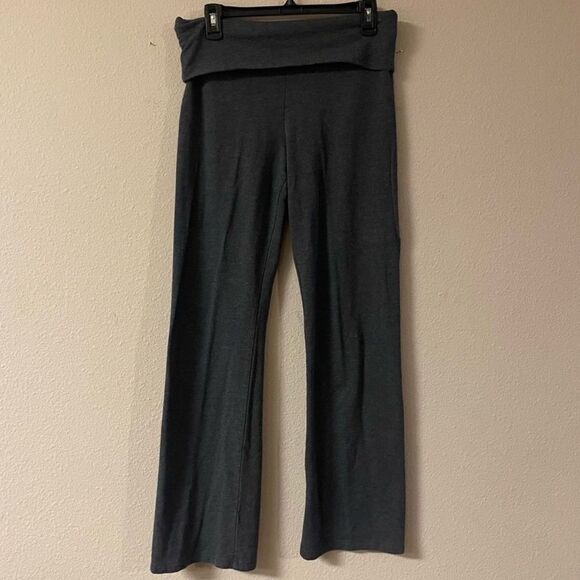NWT SKIMS Fold Over Lounge Pants In Soot Black Legging Dance Relaxed Boot Flare - Picture 9 of 10